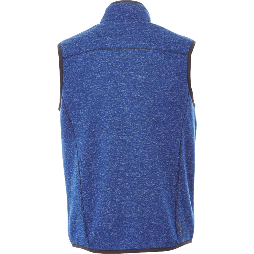 Fontaine Sweater Knit Vest for Men Transfer - Metro Blue Heather - Back Flat