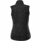 Fontaine Sweater Knit Vest for Women Transfer - Black Smoke Heather - Back Flat