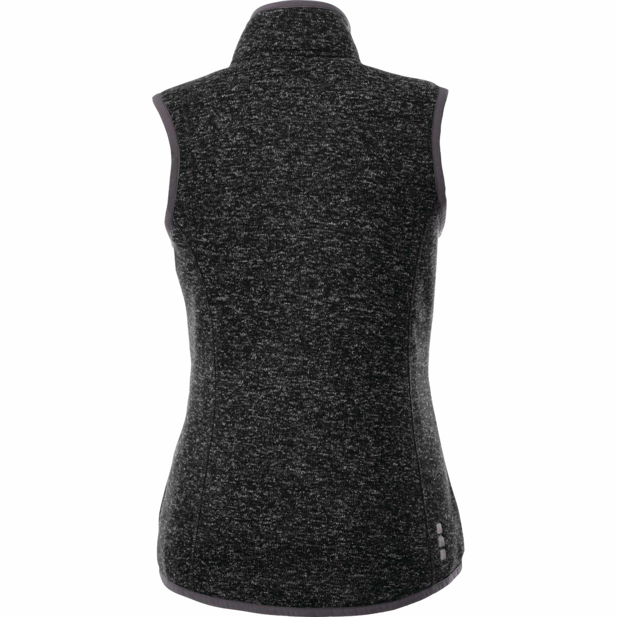 Fontaine Sweater Knit Vest for Women Transfer - Black Smoke Heather - Back Flat