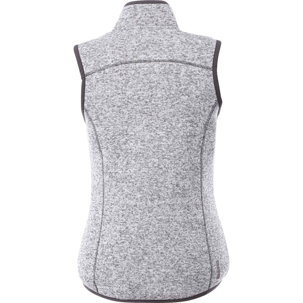 Fontaine Sweater Knit Vest for Women Transfer - Light Heather Grey - Back Flat