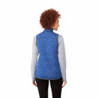 Fontaine Sweater Knit Vest for Women Transfer - Metro Blue Heather - Back On Model