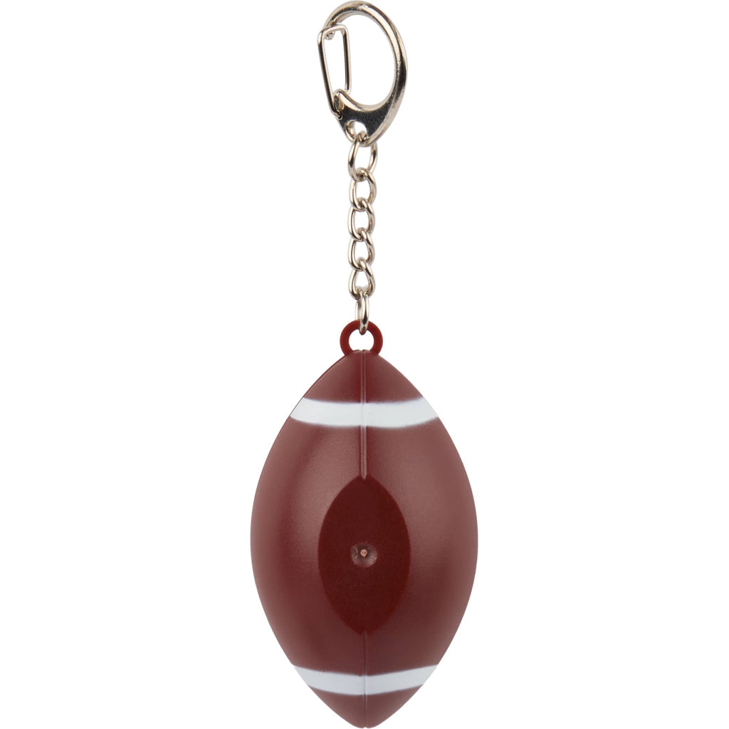 Football Lip Balm Keychain with SPF 15 - Brown - Back