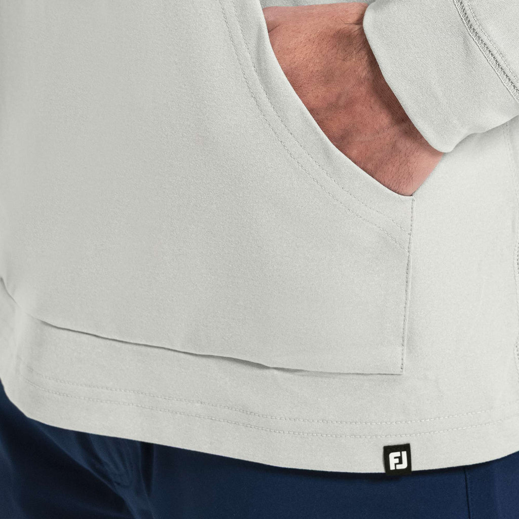 FootJoy Approach Hoodie for Men Transfer - Heather Grey - Detail