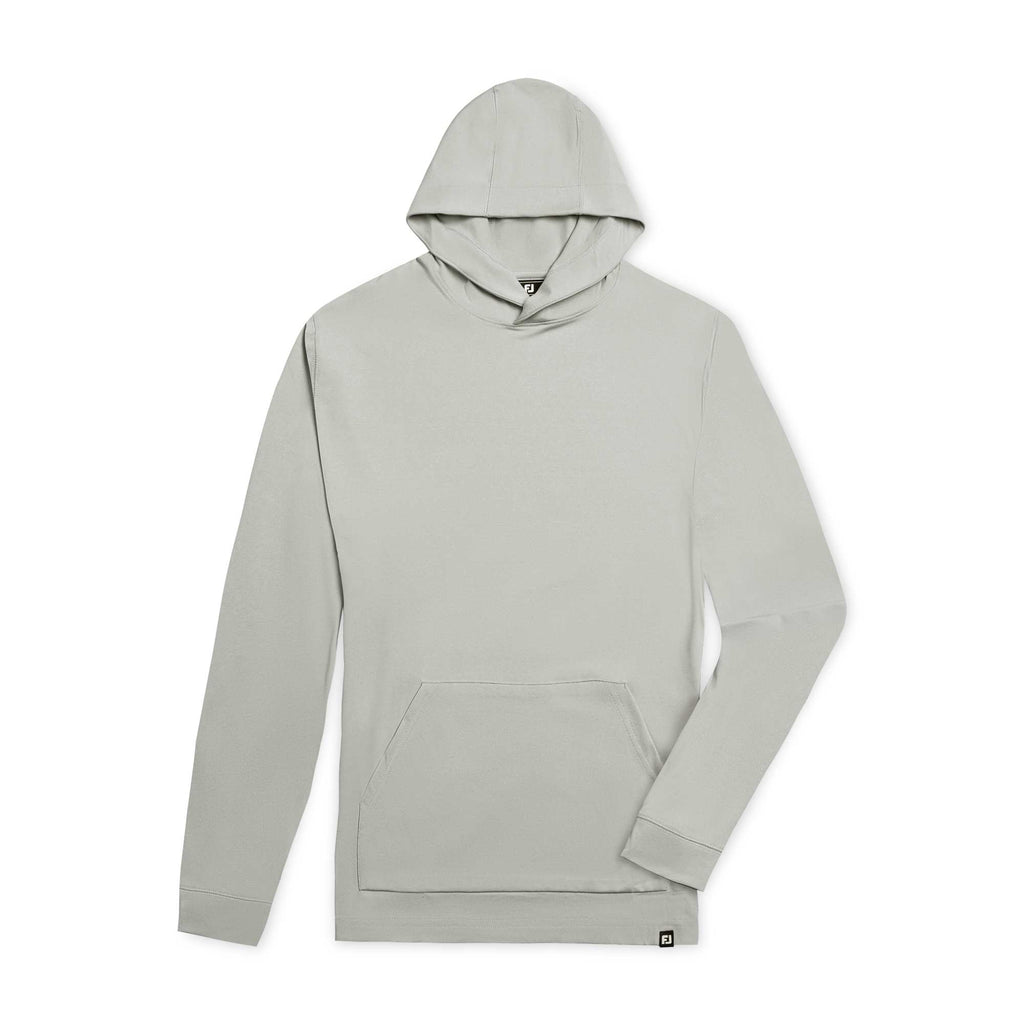 FootJoy Approach Hoodie for Men Transfer - Heather Grey - Flat