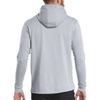 FootJoy Lightweight Performance Golf Hoodie for Men Transfer - Heather Grey - Back On Model