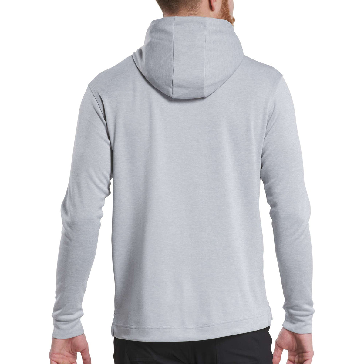 FootJoy Lightweight Performance Golf Hoodie for Men Transfer - Heather Grey - Back On Model