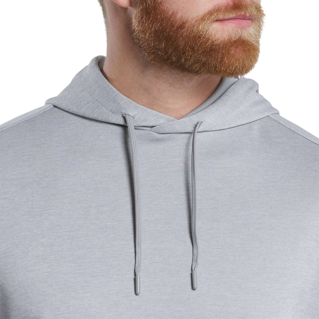 FootJoy Lightweight Performance Golf Hoodie for Men Transfer - Heather Grey - Front On Model