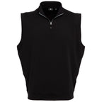 FootJoy Performance Quarter Zip Golf Vest for Men Laser Engraving - Black - Front