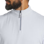 FootJoy Performance Quarter Zip Golf Vest for Men Laser Engraving - Grey - Front On Model