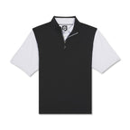 FootJoy Performance Quarter Zip Golf Vest for Men Transfer - Black - Front Flat