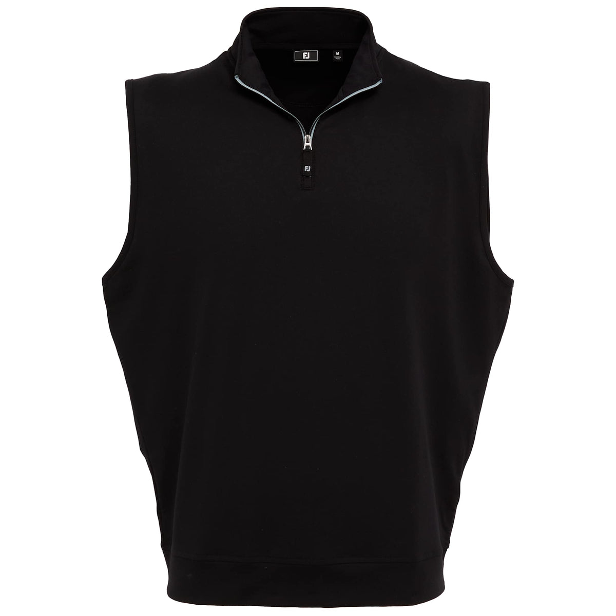 FootJoy Performance Quarter Zip Golf Vest for Men Transfer - Black - Front