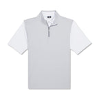 FootJoy Performance Quarter Zip Golf Vest for Men Transfer - Grey - Front Flat
