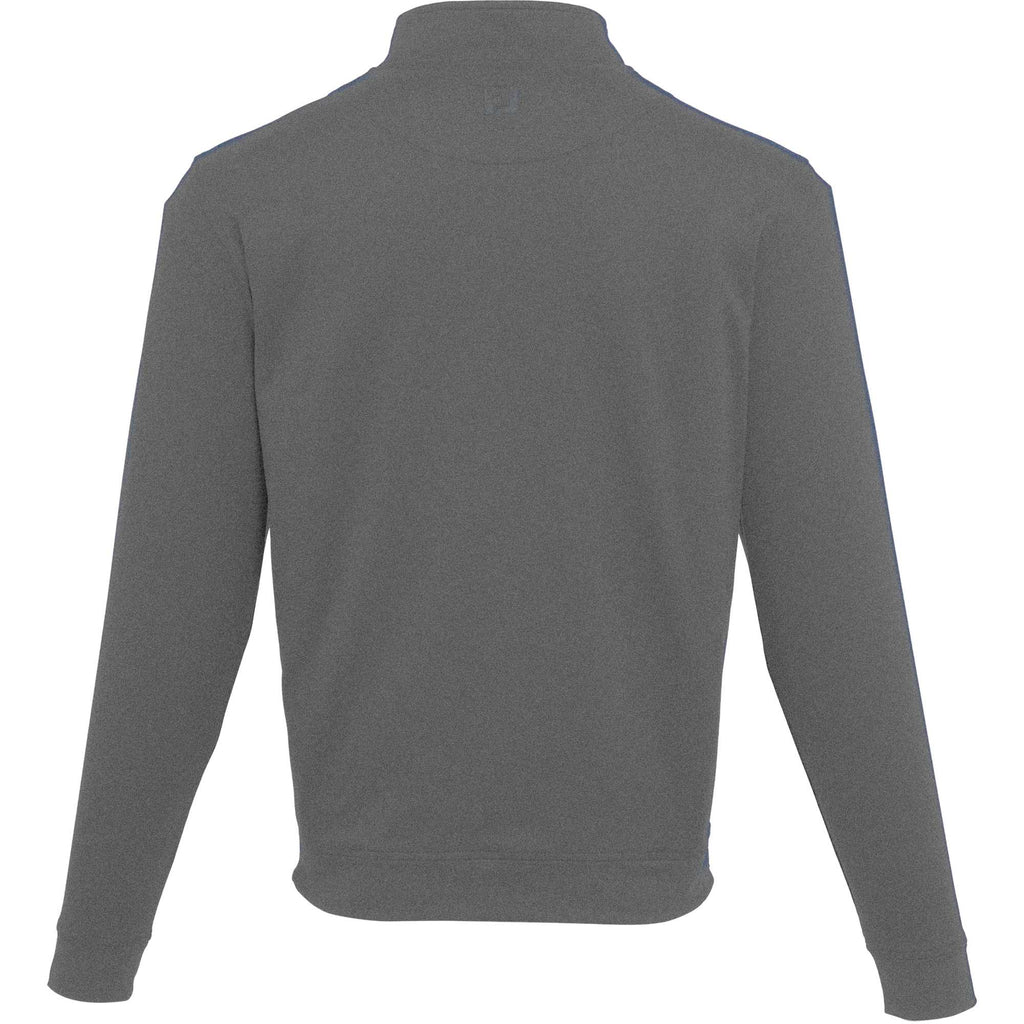 FootJoy Performance Quarter Zip Pullover for Men Embroidery - Heather Charcoal - Back