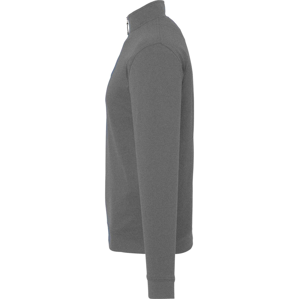 FootJoy Performance Quarter Zip Pullover for Men Embroidery - Heather Charcoal - Left Side