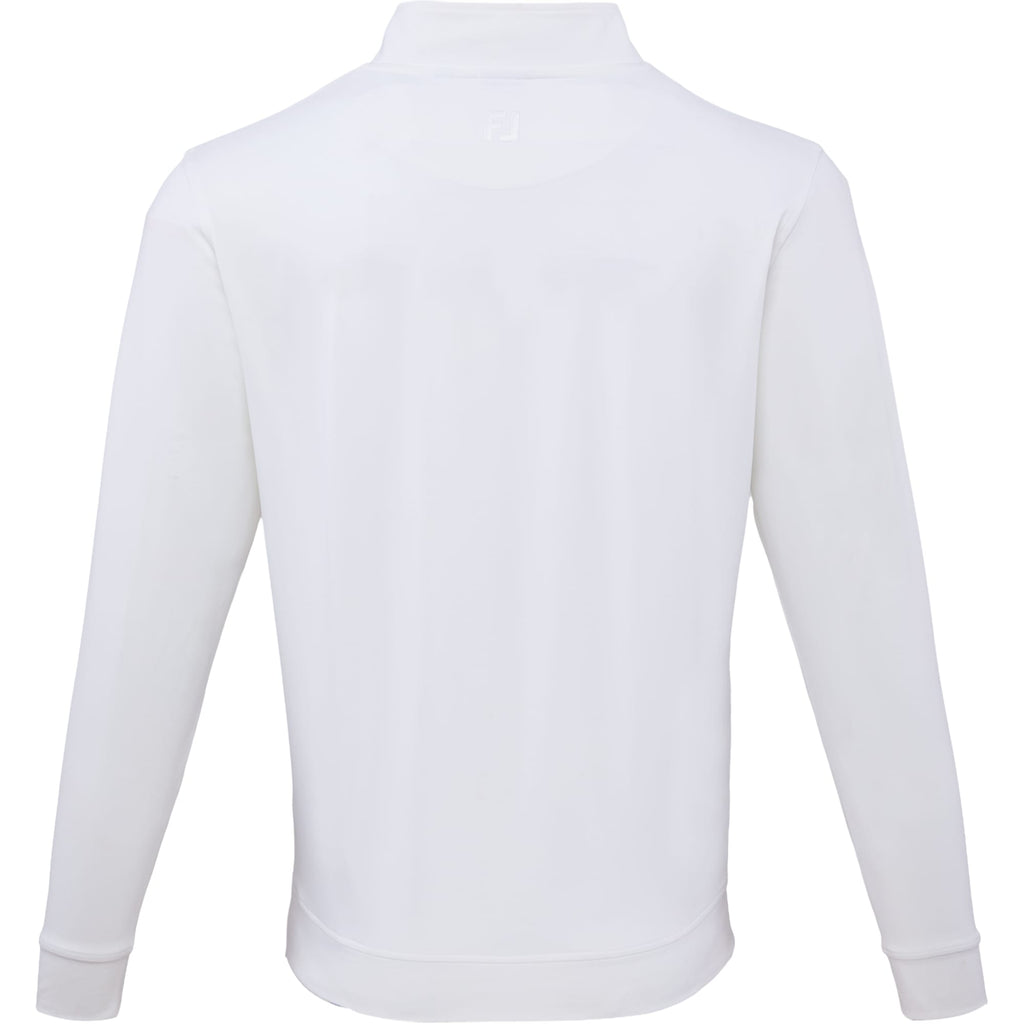 FootJoy Performance Quarter Zip Pullover for Men Embroidery - White - Back