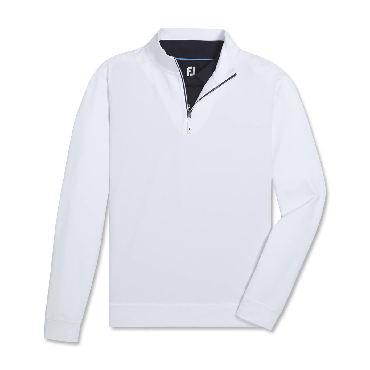 FootJoy Performance Quarter Zip Pullover for Men Embroidery - White - Front 2