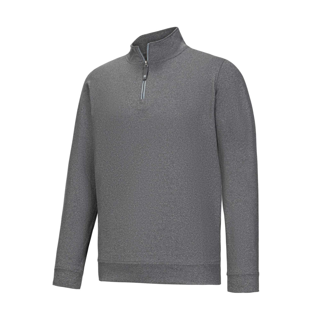 FootJoy Performance Quarter Zip Pullover for Men Transfer - Heather Charcoal - Left Angle
