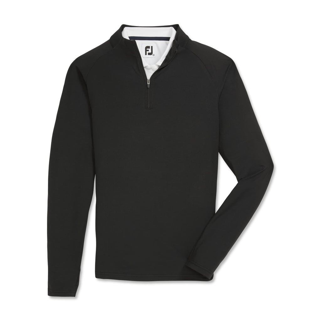 FootJoy Performance Quarter Zip Pullover for Women Transfer - Black - Front Flat