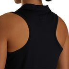 FootJoy Racerback Performance Golf Tank Polo for Women Embroidery - Black - Back On Model