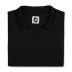 FootJoy Racerback Performance Golf Tank Polo for Women Embroidery - Black - Flat