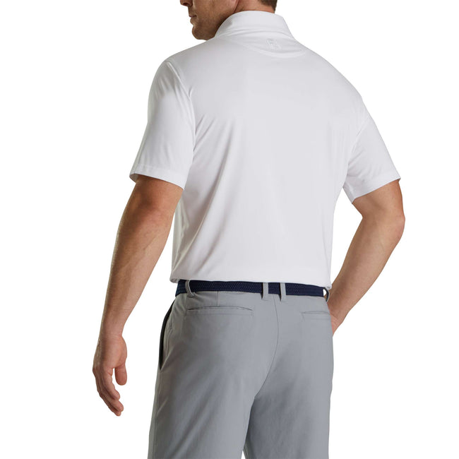 FootJoy Solid Lisle Performance Golf Polo for Men Embroidery