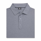 FootJoy Solid Lisle Performance Golf Polo for Men Transfer - Heather Dark Charcoal - Front Flat