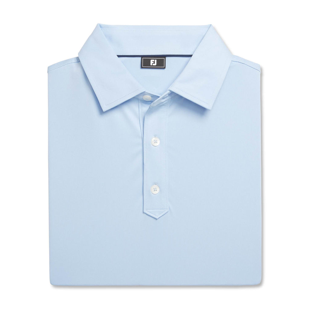 FootJoy Solid Lisle Performance Golf Polo for Men Transfer - Sky - Front 2