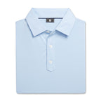 FootJoy Solid Lisle Performance Golf Polo for Men Transfer - Sky - Front 2