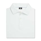 FootJoy Solid Lisle Performance Golf Polo for Men Transfer - White - Front Flat