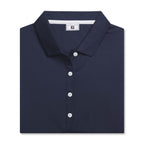 FootJoy Solid Lisle Performance Golf Polo for Women Laser Engraving - Navy - Front Flat