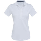 FootJoy Solid Lisle Performance Golf Polo for Women Laser Engraving - White - Front