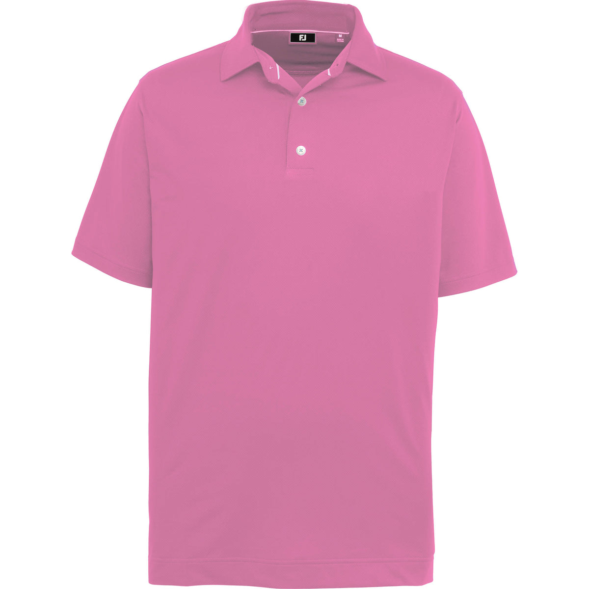 FootJoy Tonal Dot Performance Golf Polo for Men Embroidery - Pink Zircon - Front