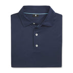 FootJoy Tonal Dot Performance Golf Polo for Men Transfer - Navy - Front Flat