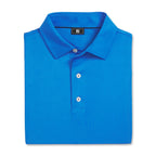 FootJoy Tonal Dot Performance Golf Polo for Men Transfer - New Royal - Front Flat