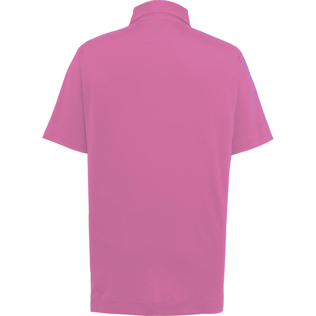 FootJoy Tonal Dot Performance Golf Polo for Men Transfer - Pink Zircon - Back