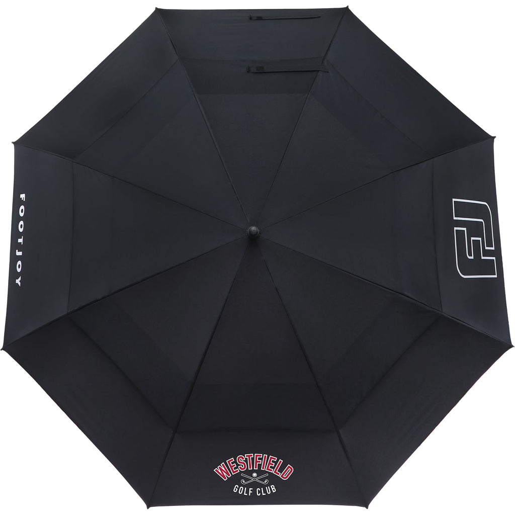 FootJoy Vented Golf Umbrella with Storage Sleeve, 68 Inches - Black - Front