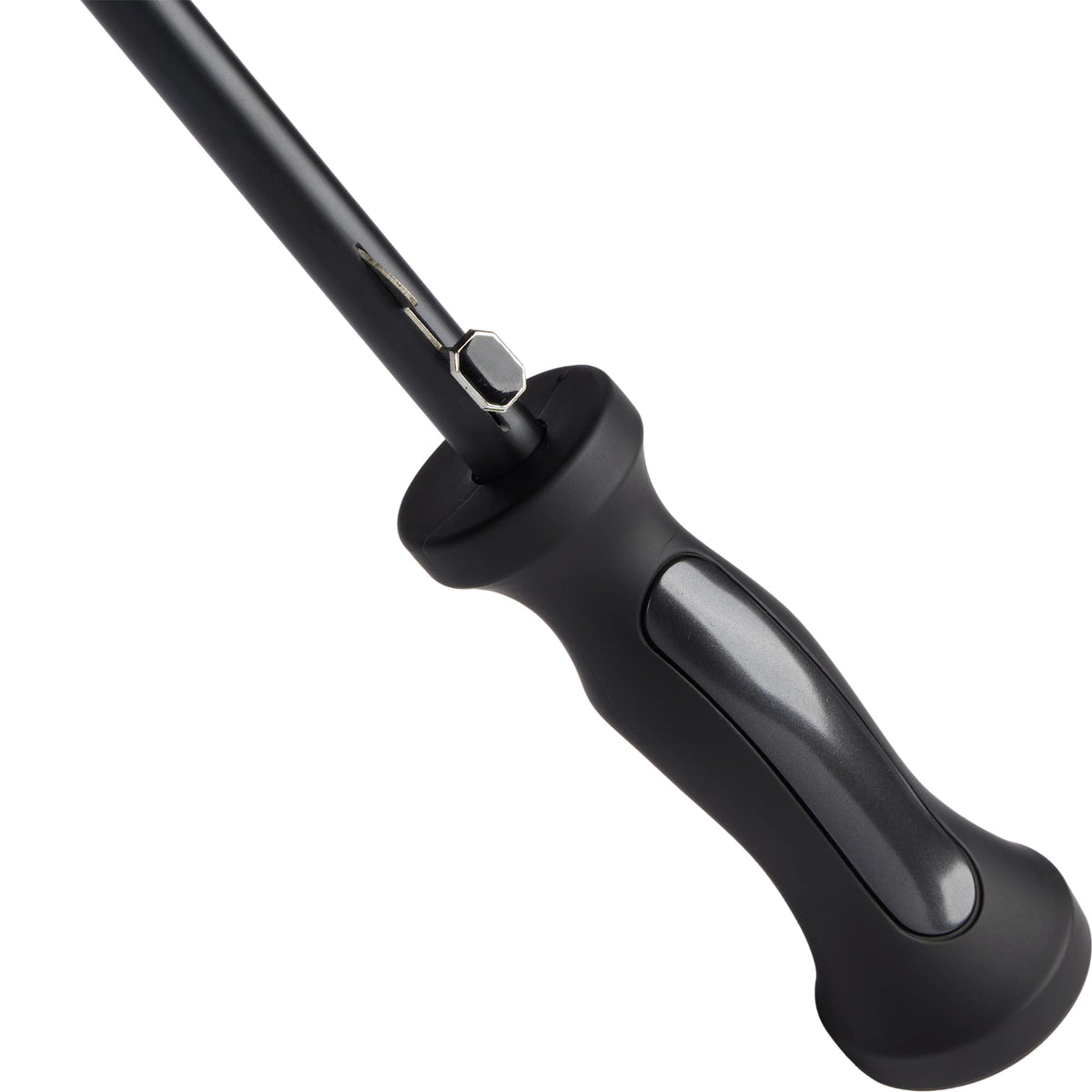 FootJoy Vented Golf Umbrella with Storage Sleeve, 68 Inches - Black - Handle Detail