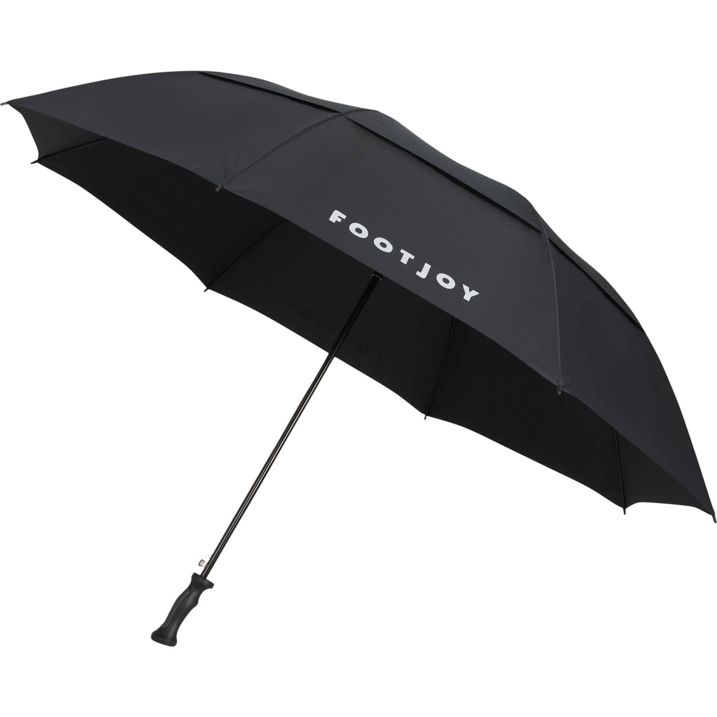 FootJoy Vented Golf Umbrella with Storage Sleeve, 68 Inches - Black - Right Angle 2