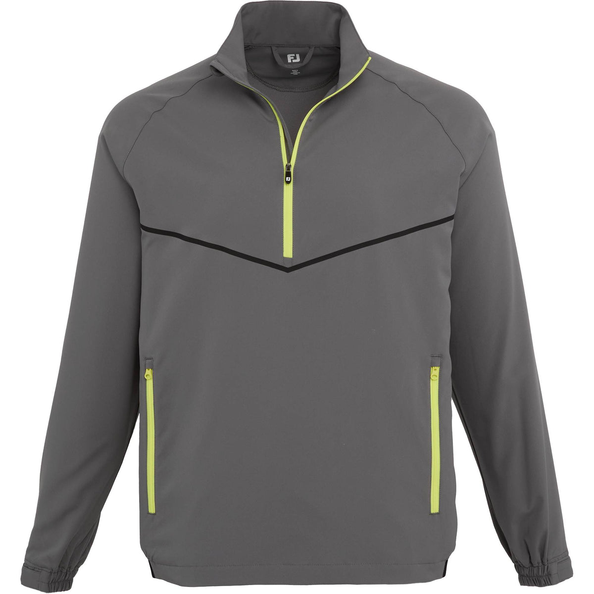 FootJoy Zephyr Half Zip Windshirt for Men Embroidery - Charcoal - Front