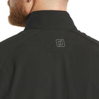 FootJoy Zephyr Half Zip Windshirt for Men Transfer - Black - Back On Model
