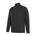 FootJoy Zephyr Half Zip Windshirt for Men Transfer - Black - Left Angle Flat