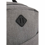 Forrest Heathered Laptop Backpack in Recycled PET, 15 Inch Embroidery - Gray - Detail