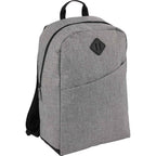 Forrest Heathered Laptop Backpack in Recycled PET, 15 Inch Transfer - Gray - Right Angle