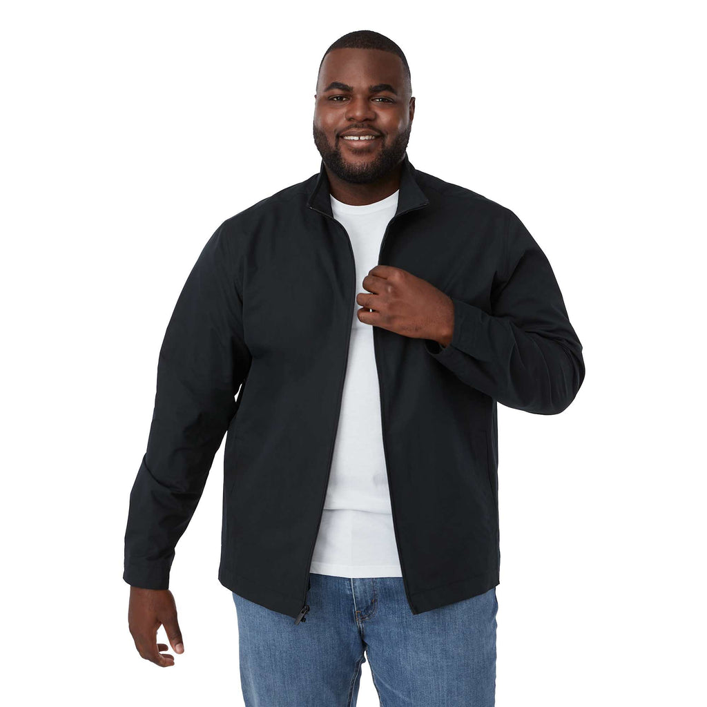 Foster Recycled Polyester Jacket for Men Transfer - Black - Front On Model 2