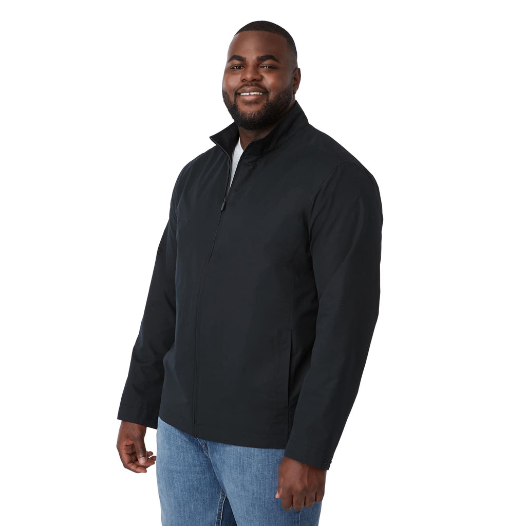 Foster Recycled Polyester Jacket for Men Transfer - Black - Left Angle On Model