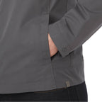 Foster Recycled Polyester Jacket for Men Transfer - Grey Storm - Detail On Model 3