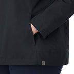 Foster Recycled Polyester Jacket for Women Debossing - Black - Detail On Model 2