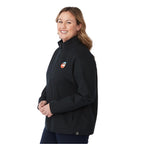 Foster Recycled Polyester Jacket for Women Debossing - Black - Left Angle On Model
