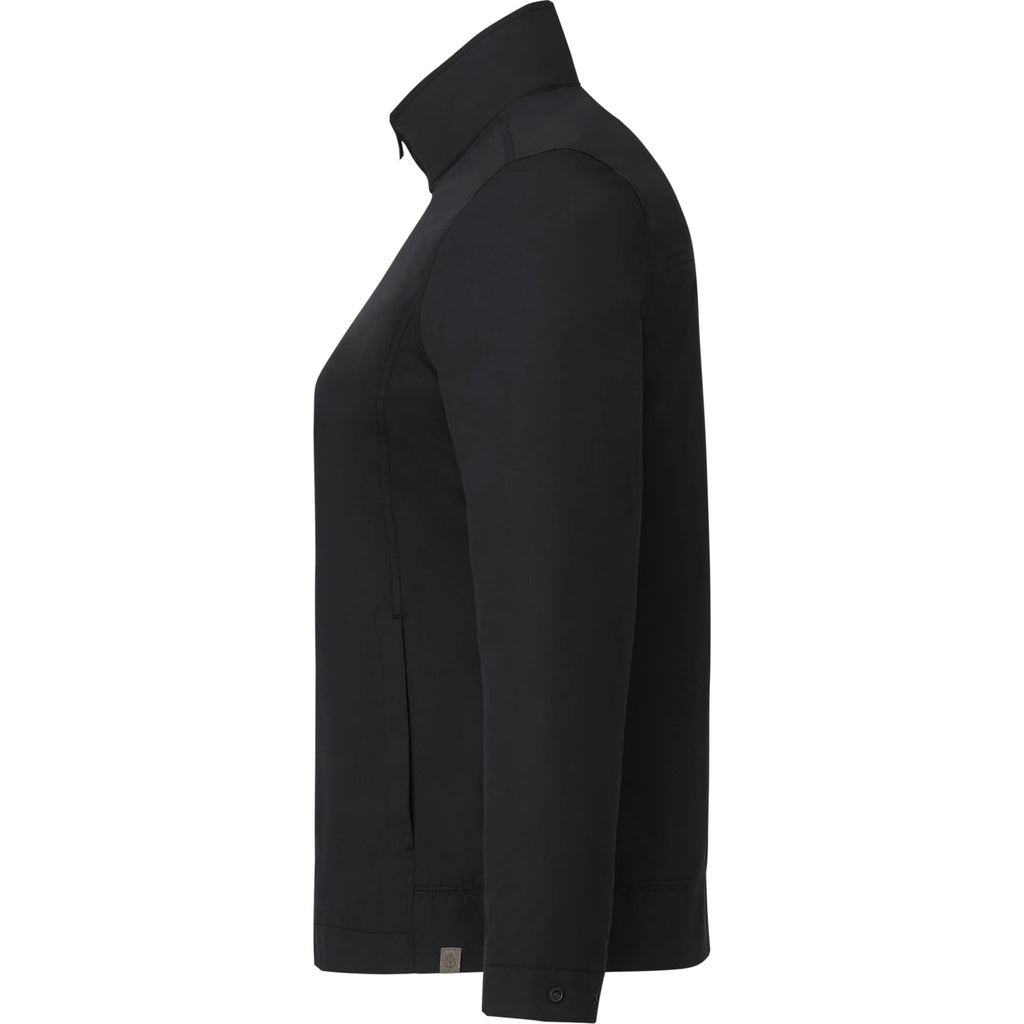 Foster Recycled Polyester Jacket for Women Debossing - Black - Left Side