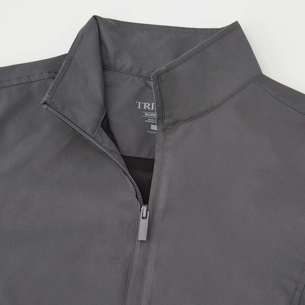 Foster Recycled Polyester Jacket for Women Debossing - Grey Storm - Detail